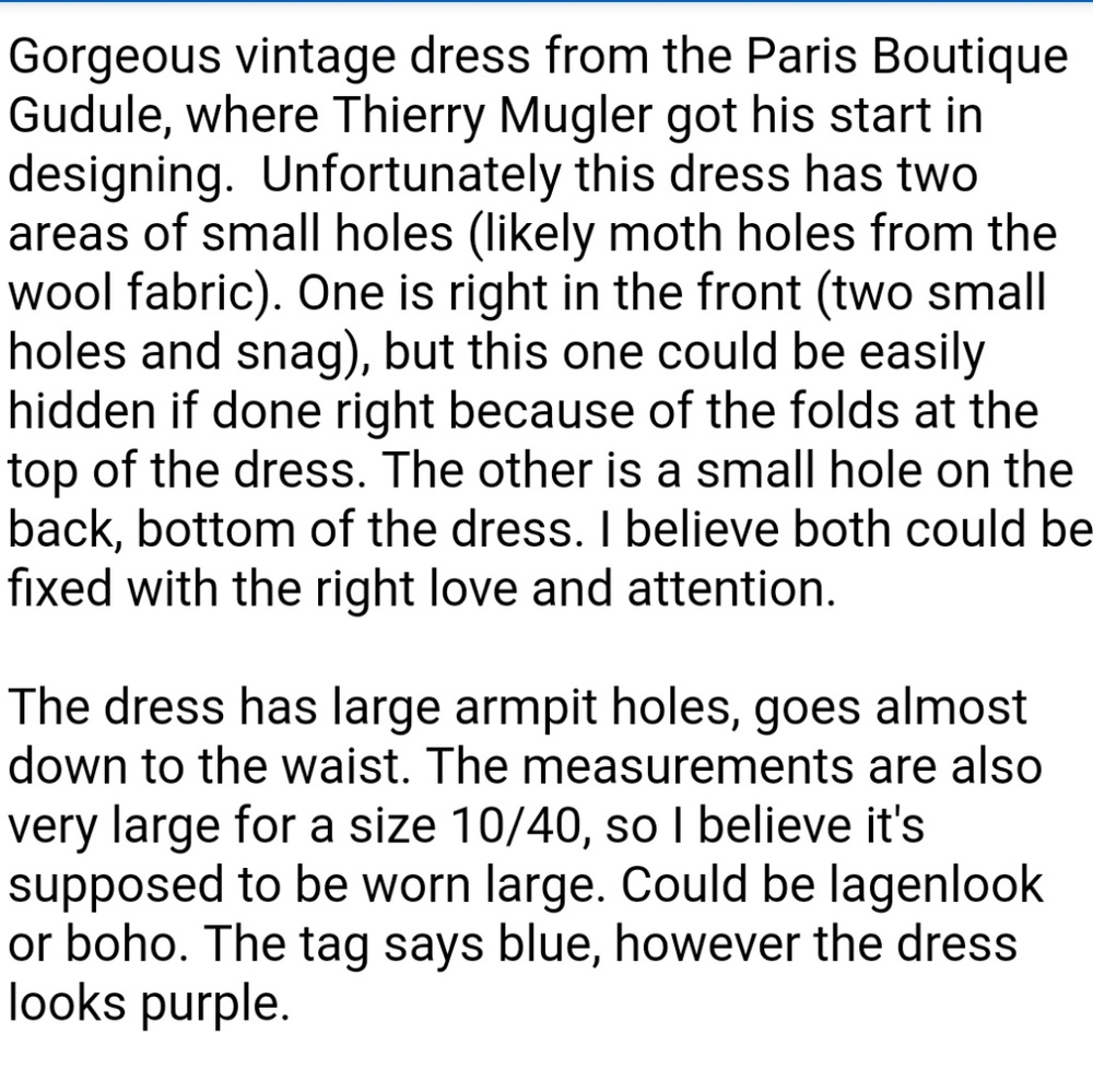 Gudule Paris Vintage Sleeveless Belted Dress Wool - Picture 8 of 8